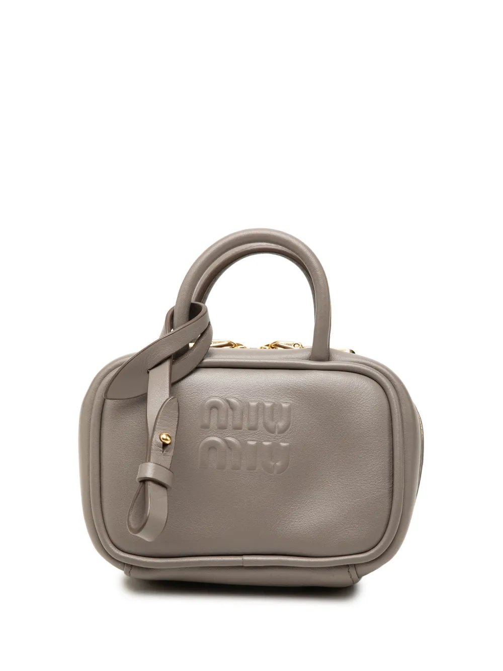 Miu Miu Pre-Owned 2010-2026 Micro Calfskin Softy Beau Bag satchel - Grigio