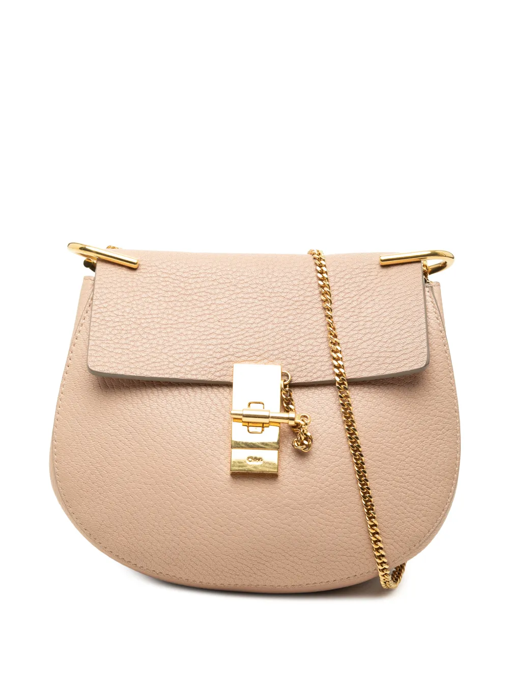 Chloé Pre-Owned 2016 Small Grained Lambskin Drew crossbody bag - Braun
