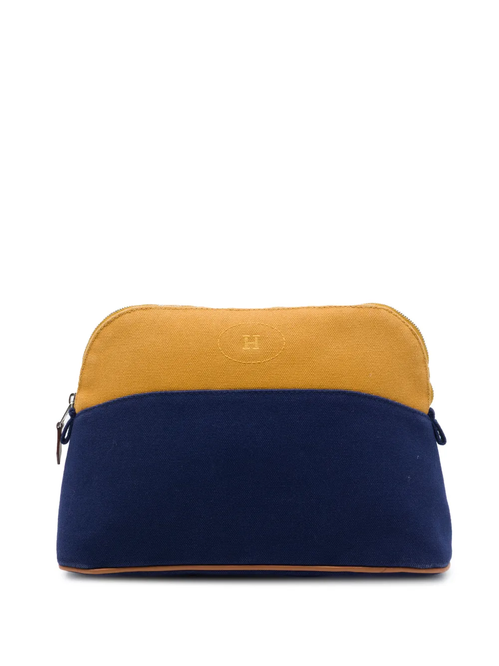 Hermès Pre-Owned 2000-2020 Bicolor Toile Bolide Trousse De Voyage Pouch PM vanity bag - Blue