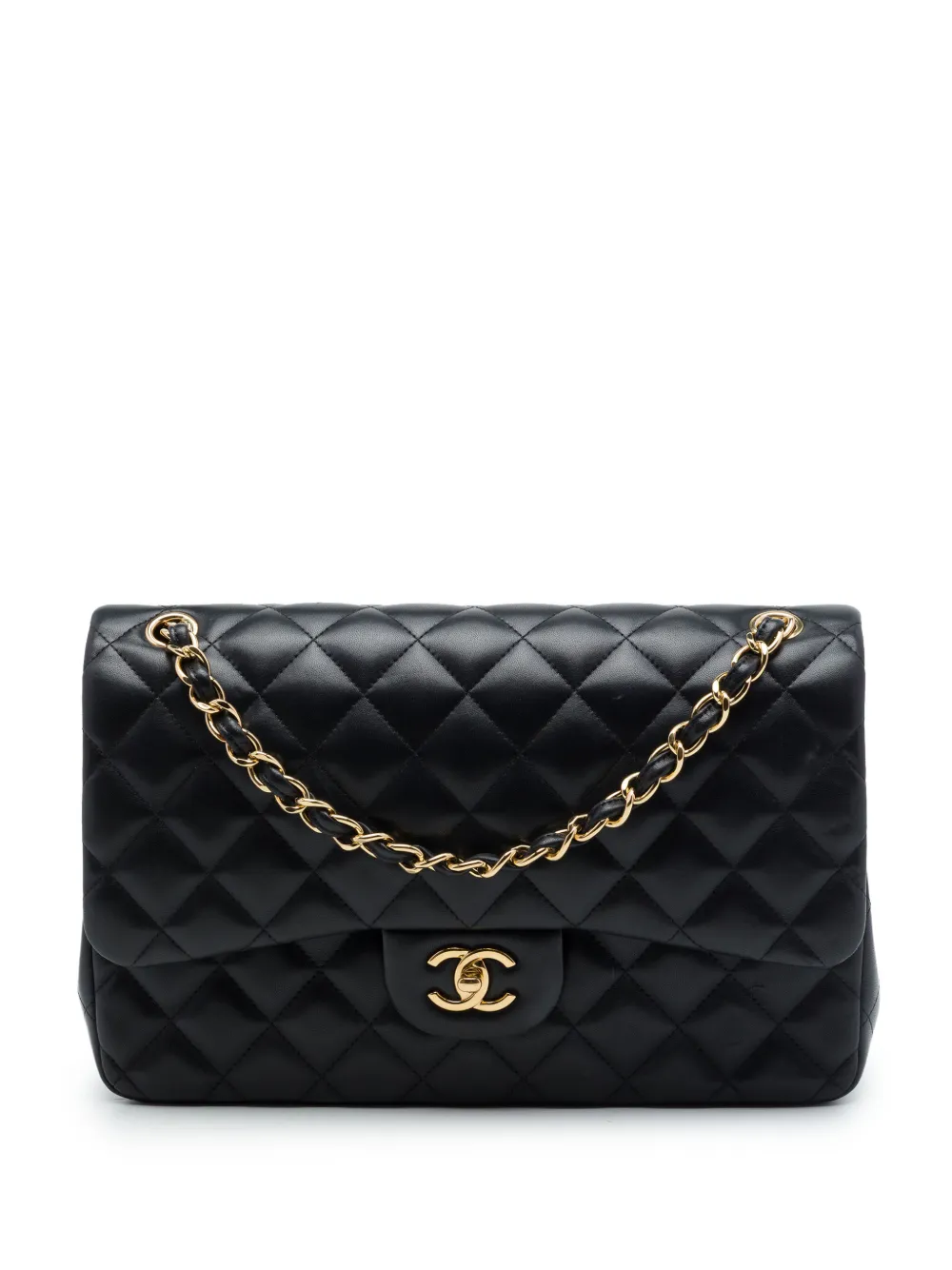 CHANEL Pre-Owned 2014-2015 Jumbo Classic Lambskin Double Flap shoulder bag - Schwarz