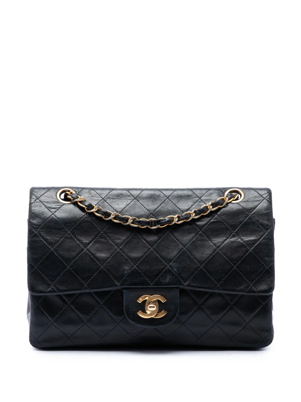 CHANEL Pre-Owned 1991-1994 Medium Classic Lambskin Double Flap shoulder bag - Black