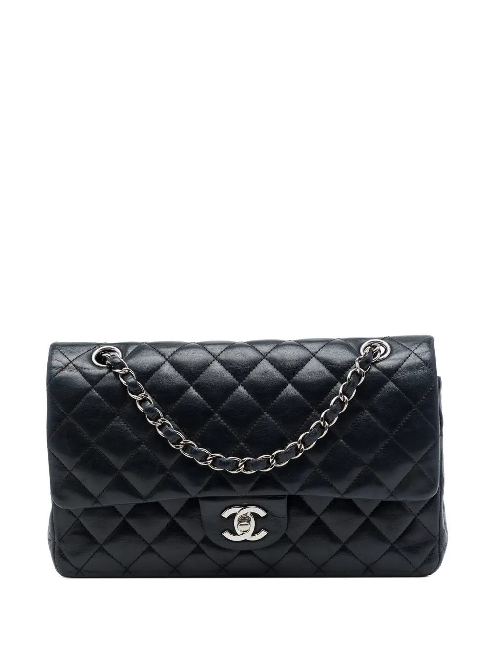 CHANEL Pre-Owned 2008-2009 Medium Classic Lambskin Double Flap shoulder bag - Black