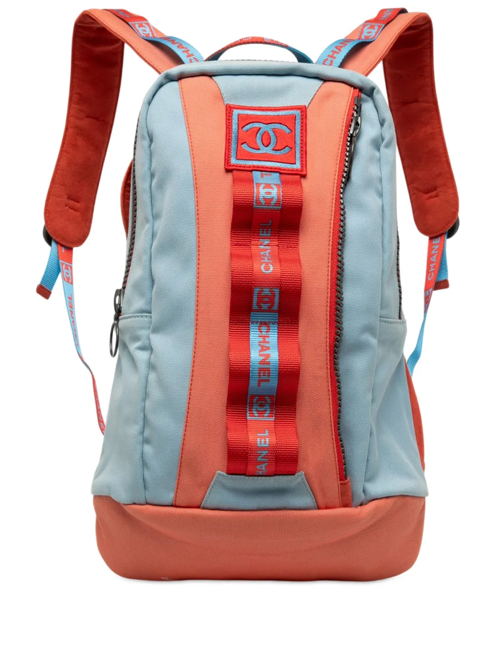 CHANEL Pre-Owned 2002-2003 CC Bicolor Canvas Sport Line backpack - Blau