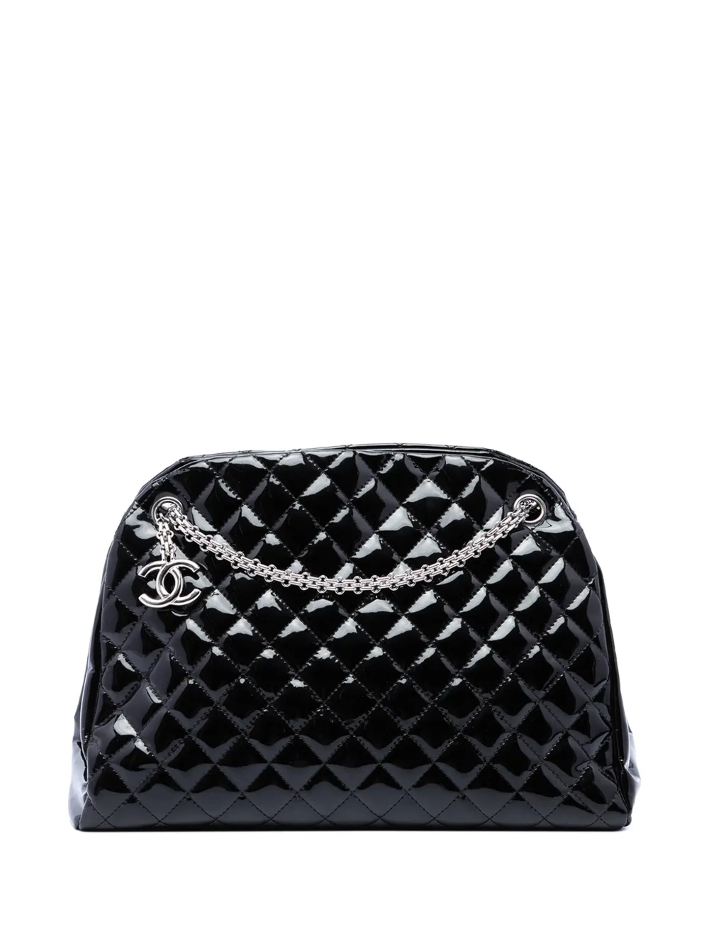 CHANEL Pre-Owned 2011 Large Quilted Patent Just Mademoiselle Bowling Bag shoulder bag - Schwarz