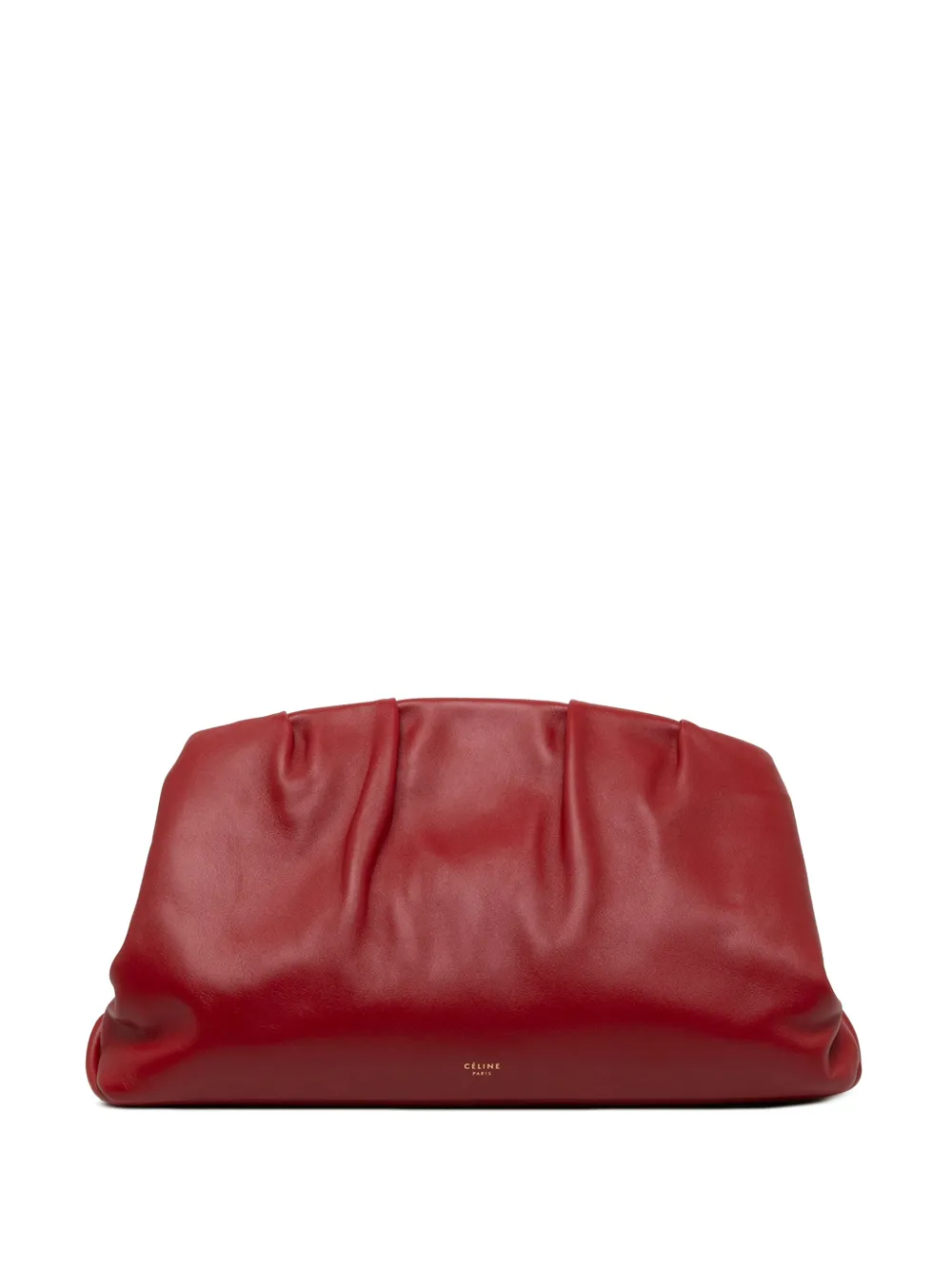 Celine Pre-Owned 2018 Pleated Calfskin French Lock clutch bag - Rot