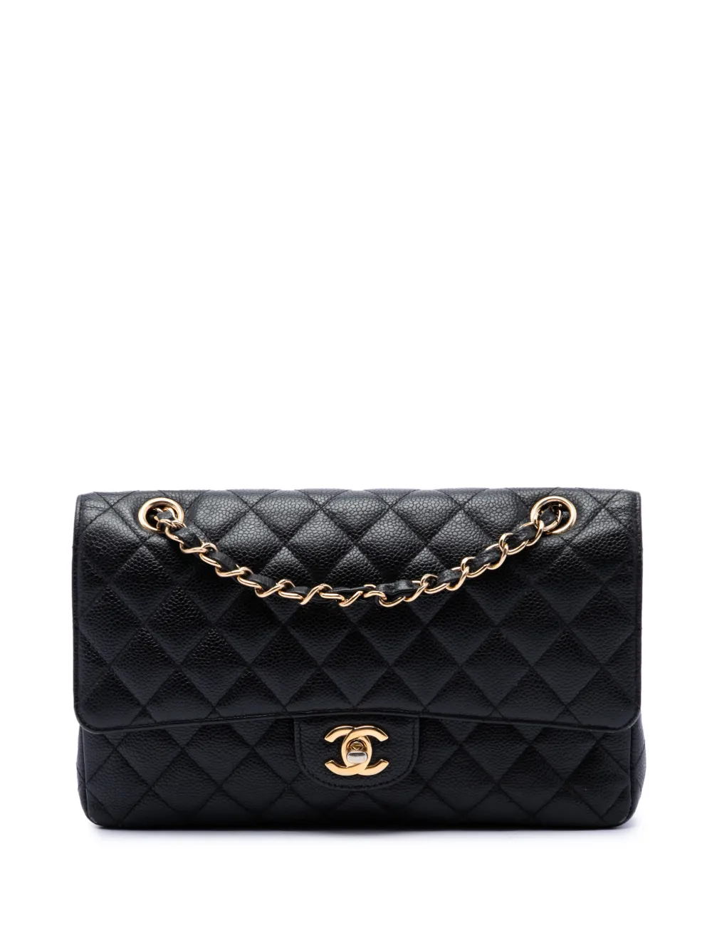 CHANEL Pre-Owned 2013-2014 Medium Classic Caviar Double Flap shoulder bag - Schwarz