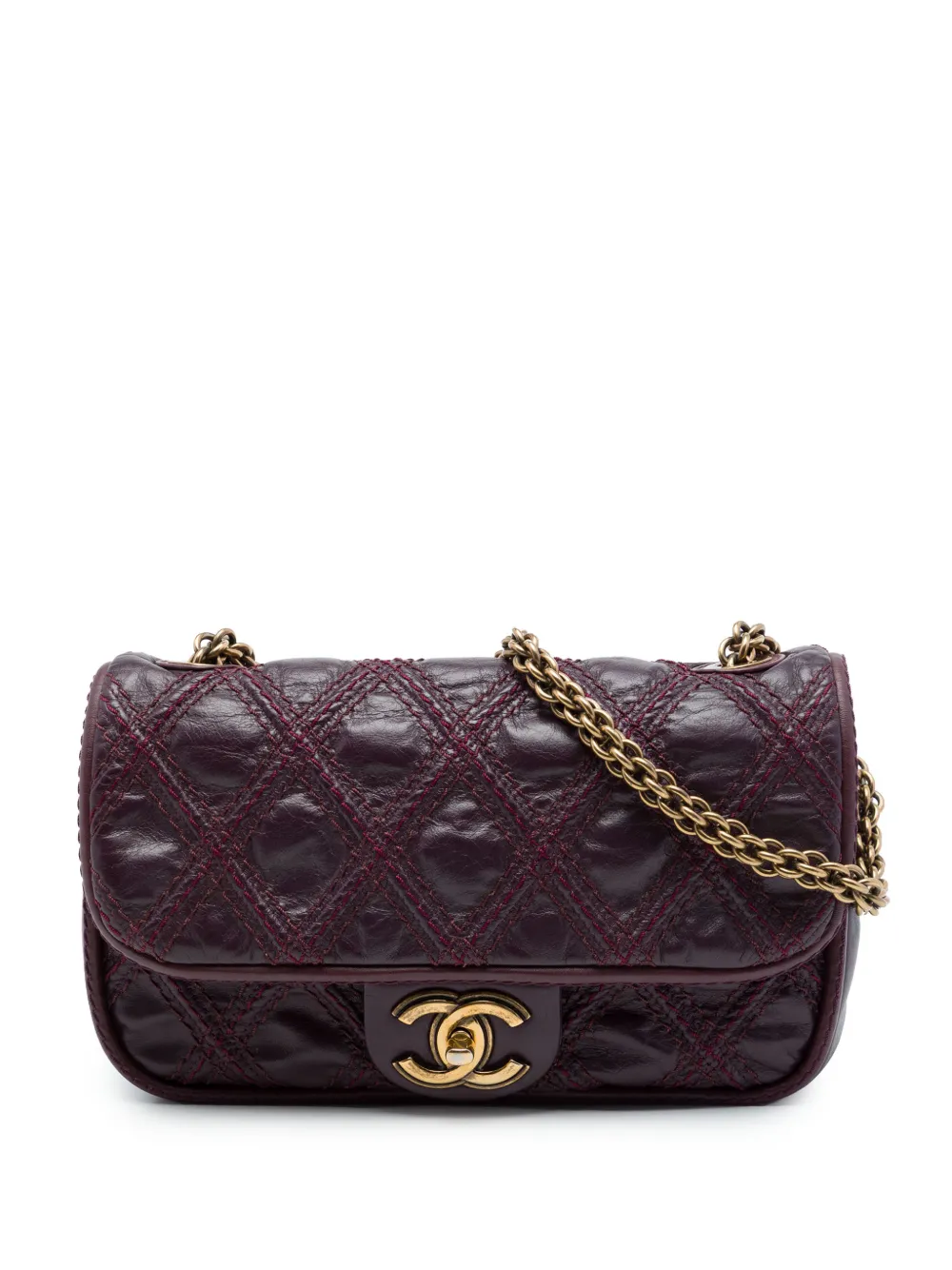 CHANEL Pre-Owned 2011 Paris Bombay Small CC Calfskin Triptych Flap shoulder bag - Purple