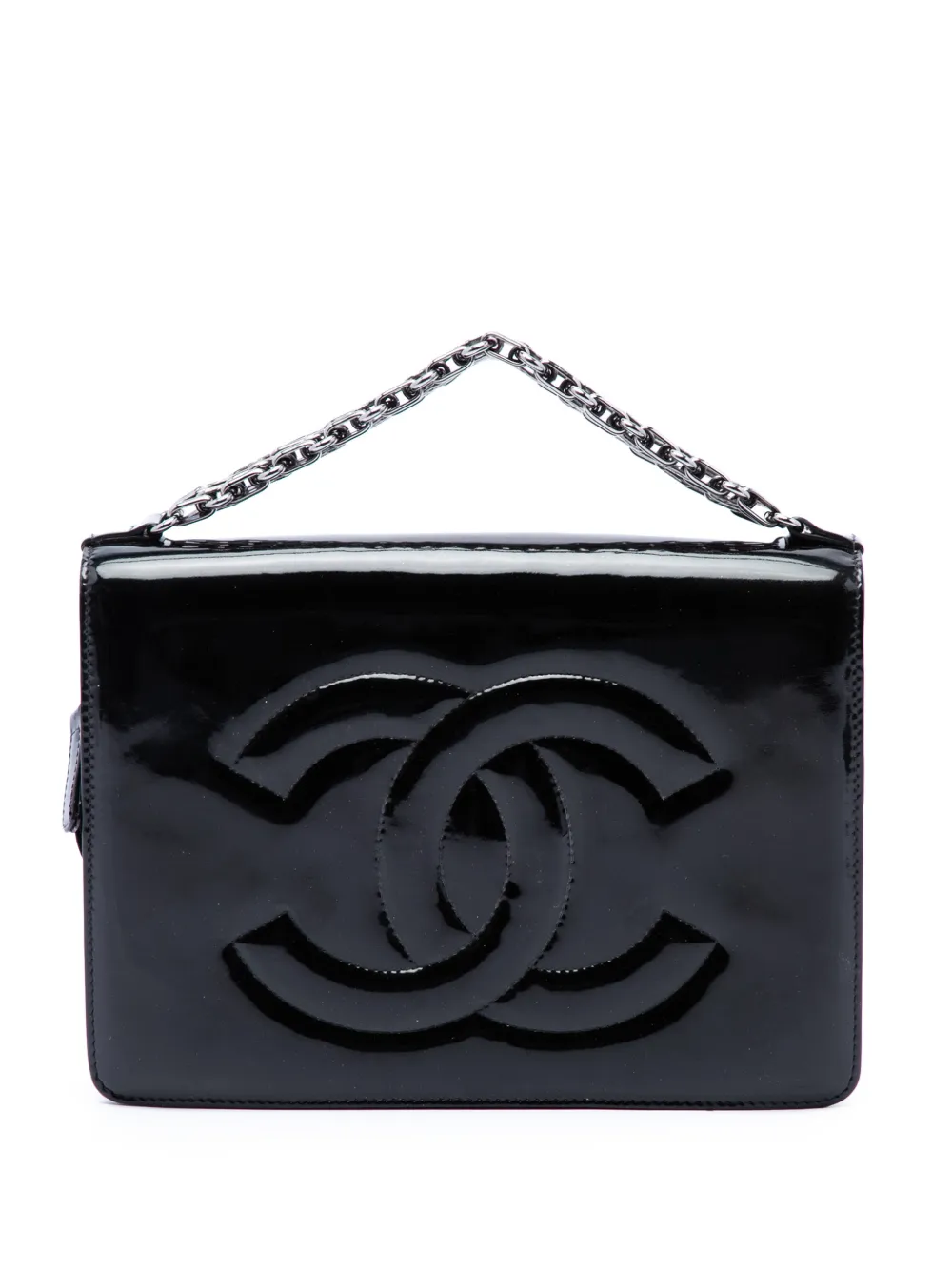 CHANEL Pre-Owned 2012 Mini CC Patent Clutch With Chain handbag - Schwarz