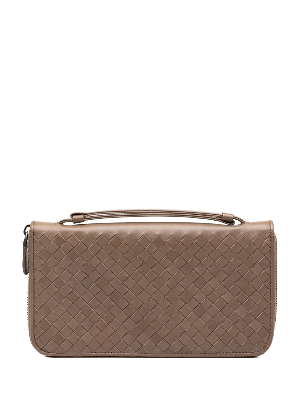Bottega Veneta Pre-Owned 2001 Nappa Intrecciato Wallet on Strap handbag - Braun