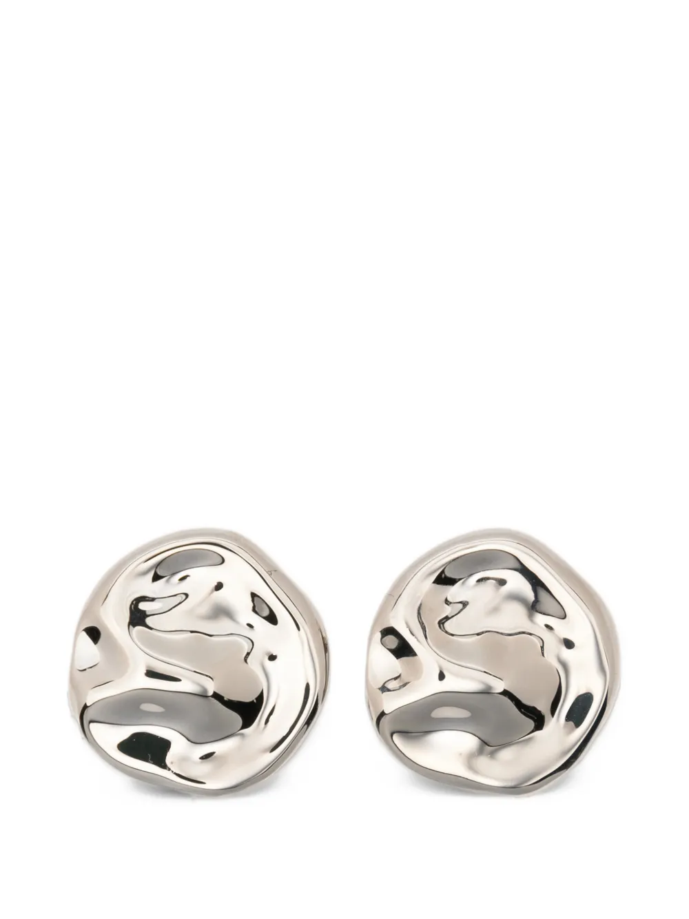Federica Tosi Mindy hammered-effect clip-on earrings - Argent
