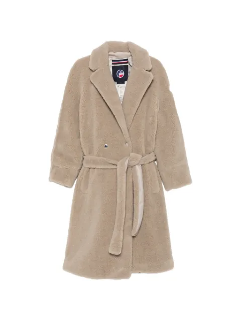 Fusalp belted faux-shearling coat