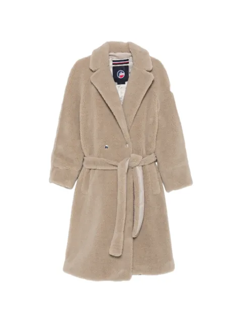 Fusalp belted faux-shearling coat