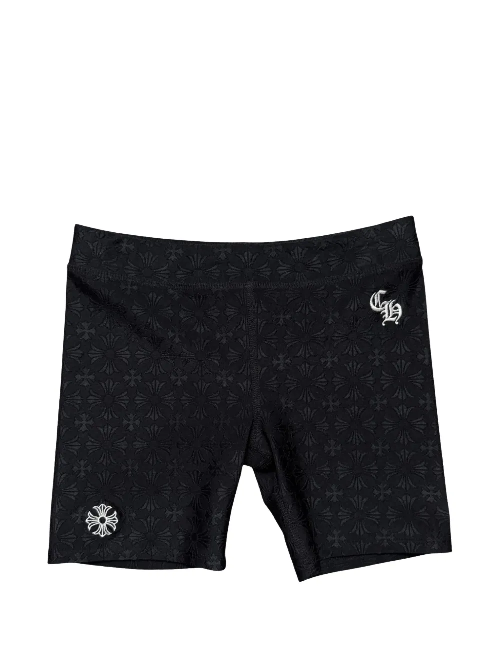 Chrome Hearts monogram-CH biker shorts - Nero