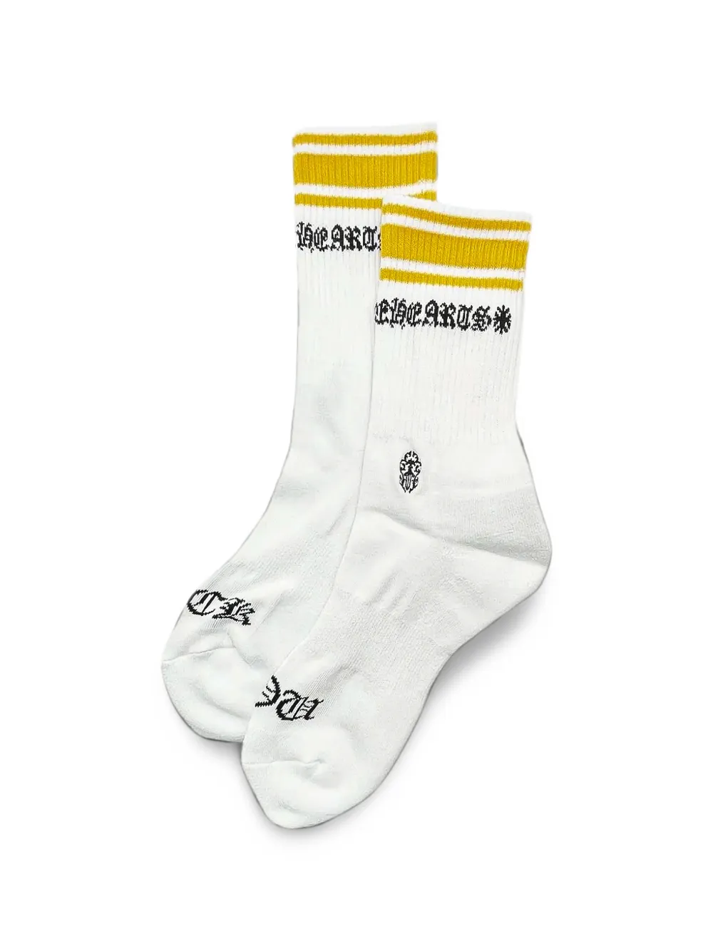 Chrome Hearts striped logo-knit socks Wit