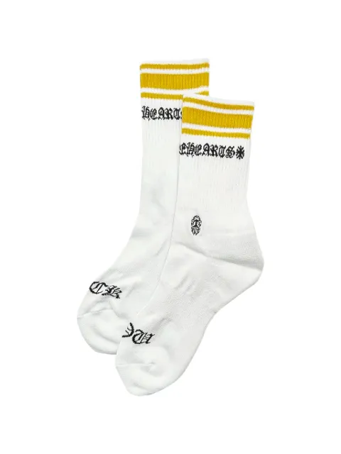 Chrome Hearts striped logo-knit socks