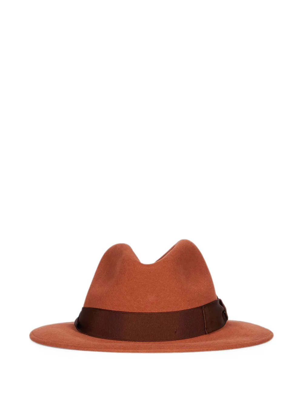 Borsalino Country grosgrain-trim felt fedora hat Oranje