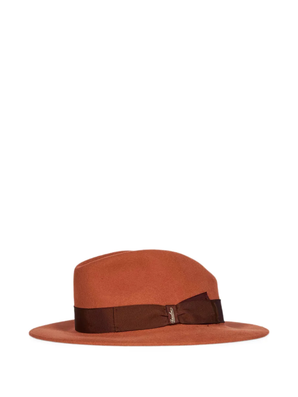 Borsalino Country grosgrain-trim felt fedora hat Oranje