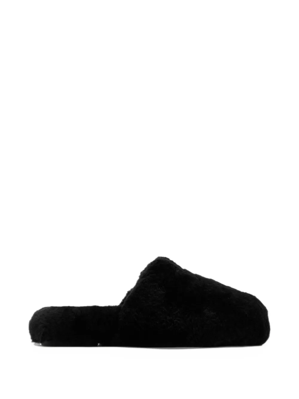 Coach shearling crystal-embellished slippers - Nero