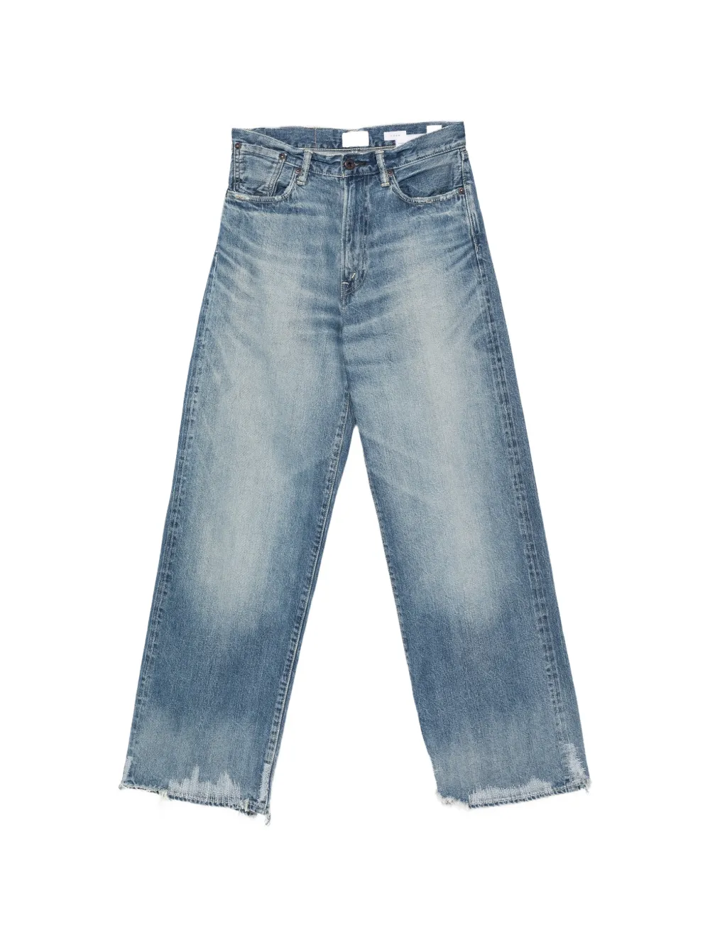 Kuro faded distressed-hem jeans - Blau