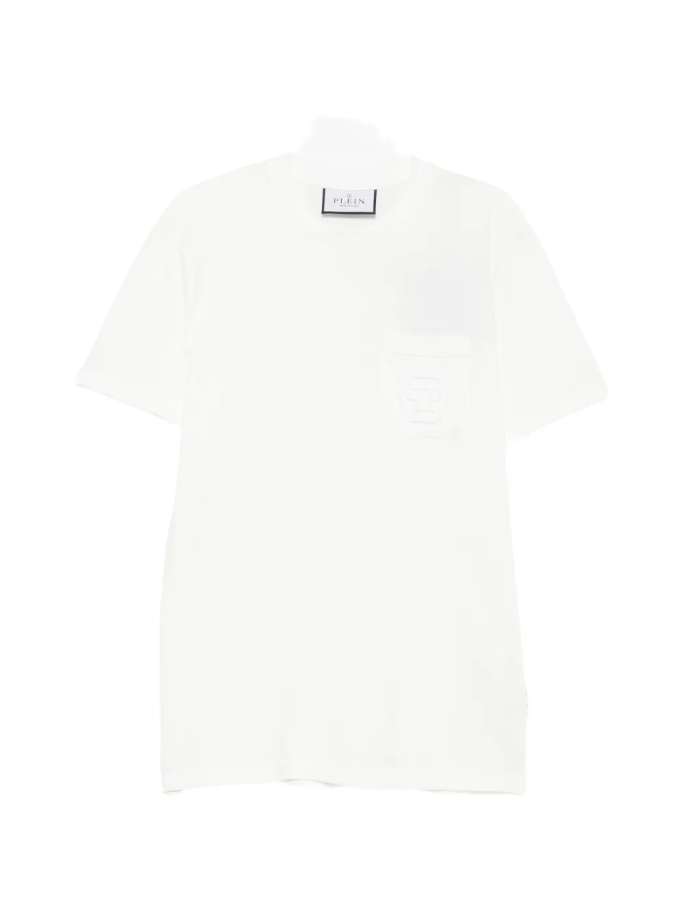 Philipp Plein logo-patch chest-pocket T-shirt Wit
