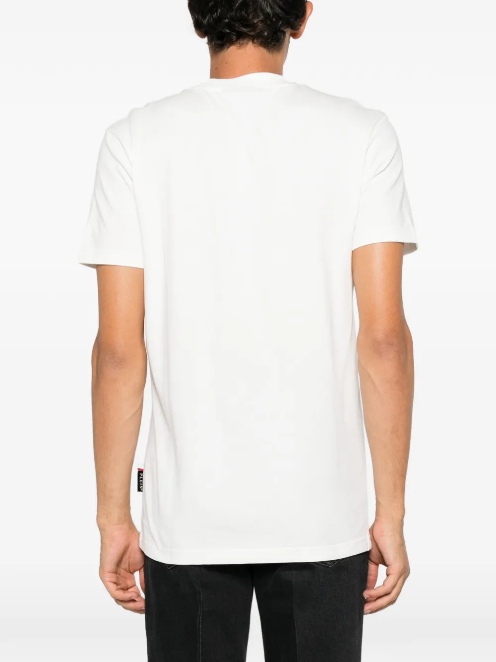 Philipp Plein logo-patch chest-pocket T-shirt Wit
