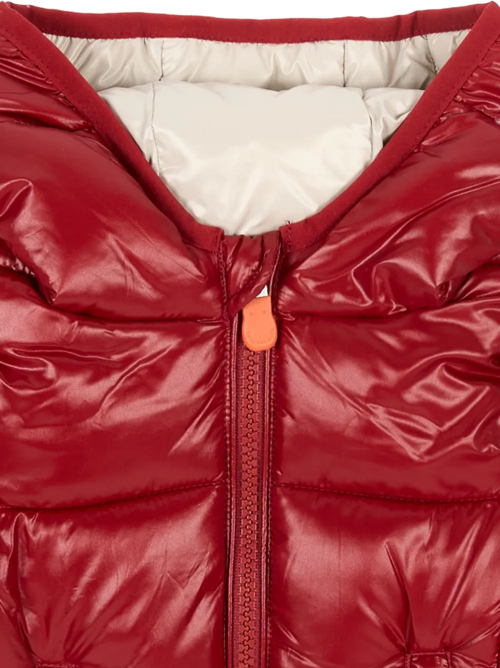 Save The Duck Kids quilted hooded jacket Rood