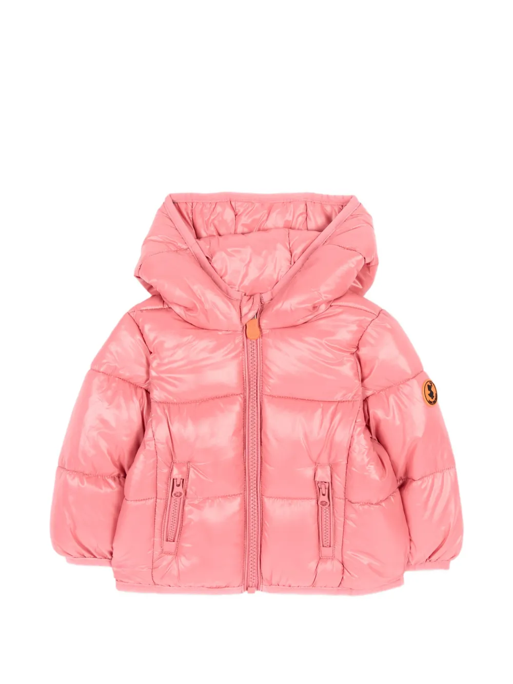 Save The Duck Kids quilted hooded jacket Roze
