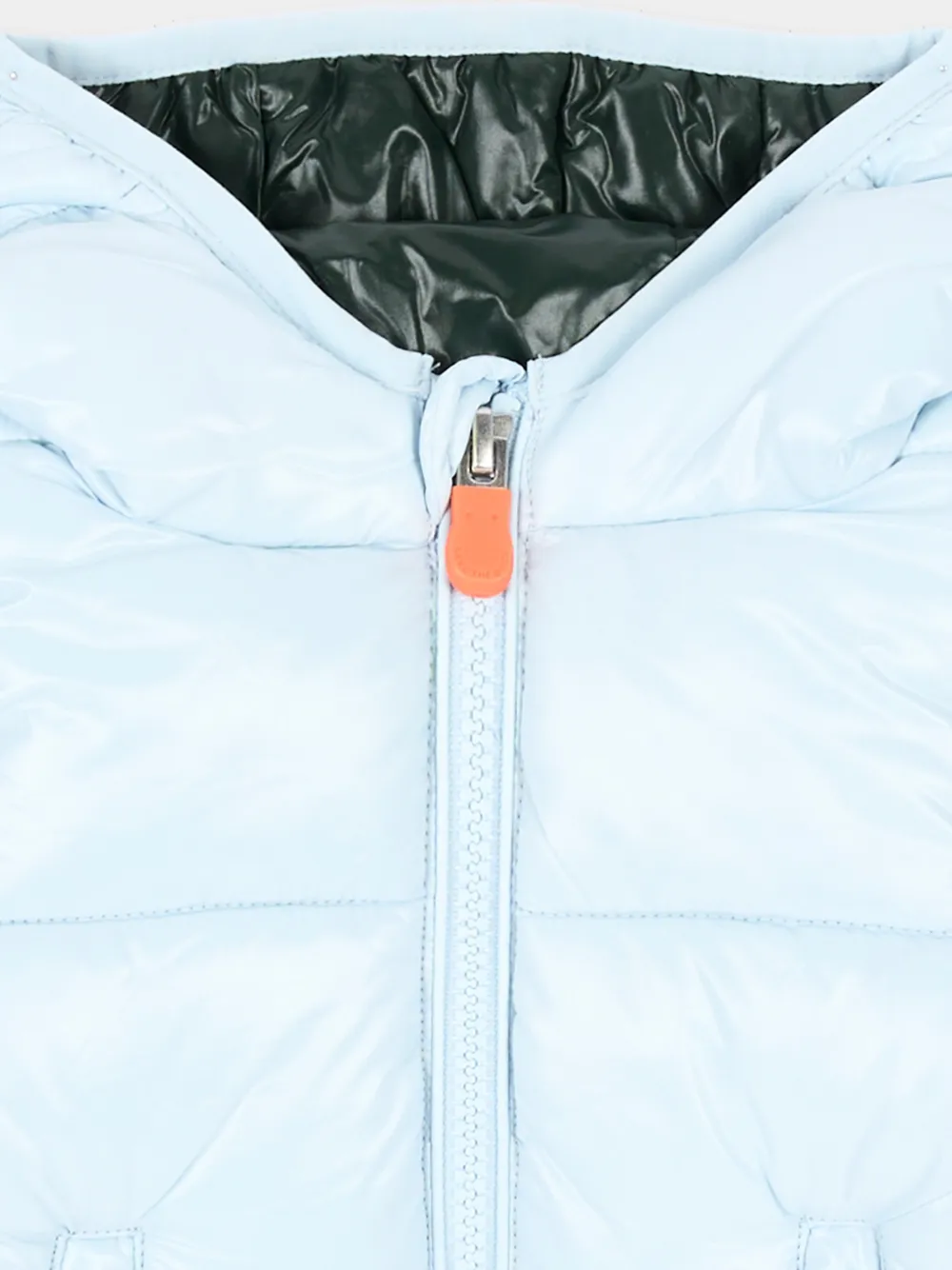 Save The Duck Kids quilted hooded jacket Blauw