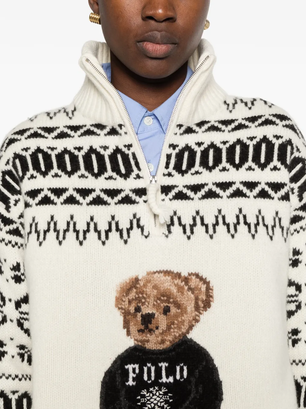 Polo Ralph Lauren Polo Bear intarsia-knit sweater Beige