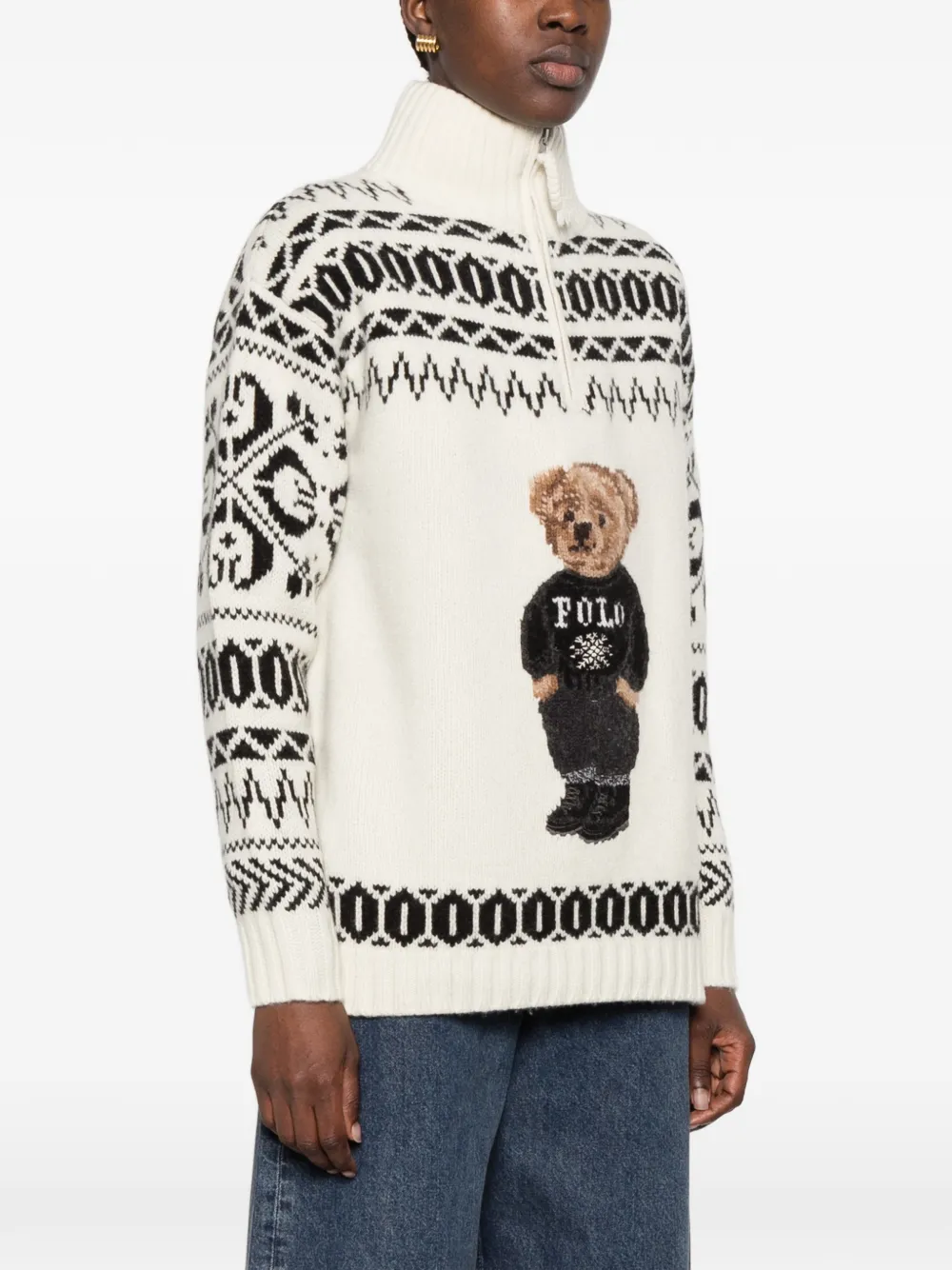 Polo Ralph Lauren Polo Bear intarsia-knit sweater Beige