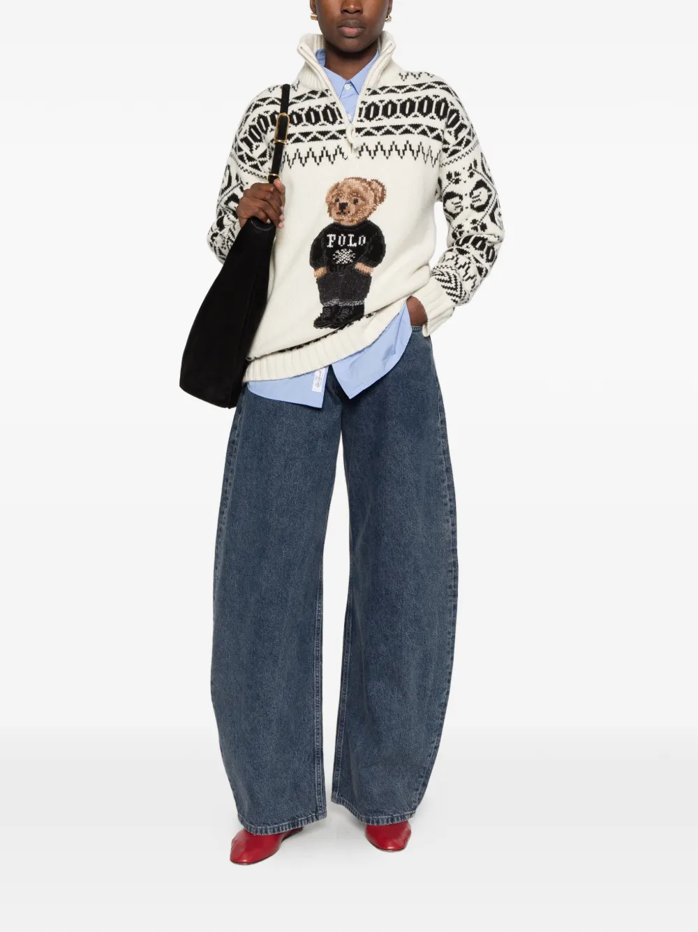 Polo Ralph Lauren Polo Bear intarsia-knit sweater Beige
