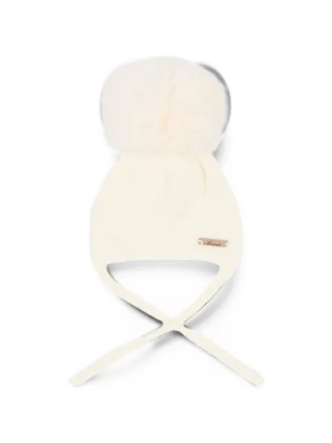 Martin Aranda pom-pom tie-fastening beanie hat