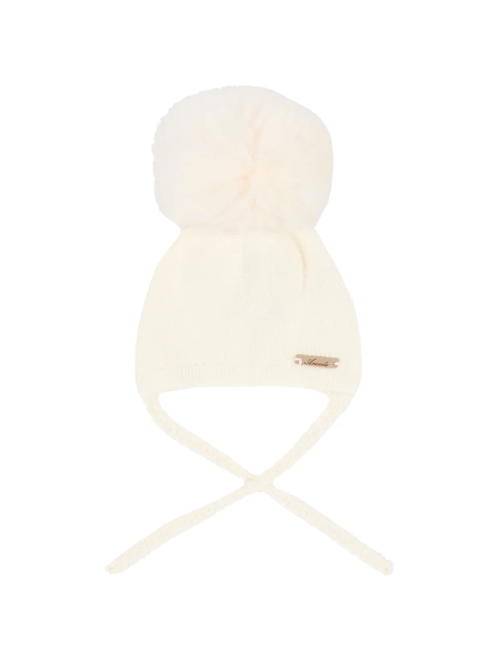 Martin Aranda pom-pom tie-fastening beanie hat - Toni neutri
