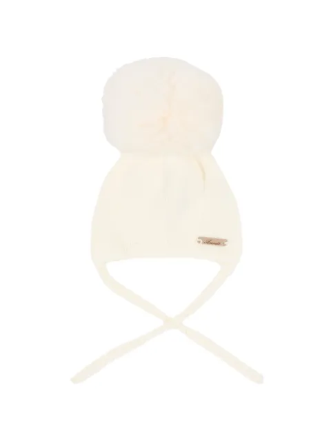 Martin Aranda pom-pom tie-fastening beanie hat