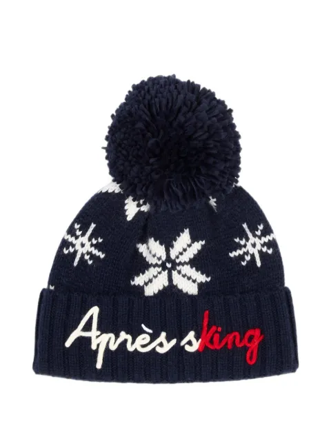 MC2 Saint Barth Kids snowflake-intarsia pompom beanie hat