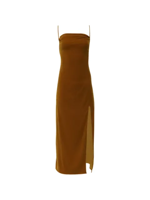 STAUD Bellamy velvet midi dress