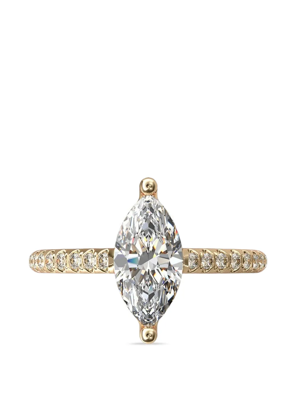 Loyal.e Paris Solitaire Absolue marquise-cut diamond ring - Oro