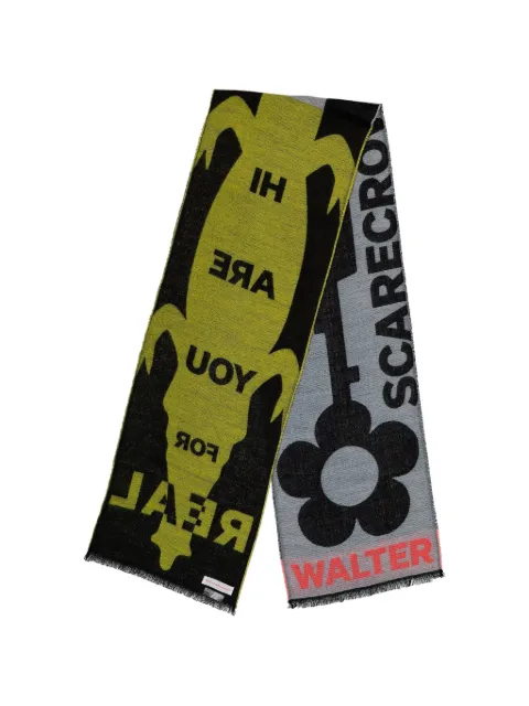 Walter Van Beirendonck Scarecrow patterned-jacquard scarf