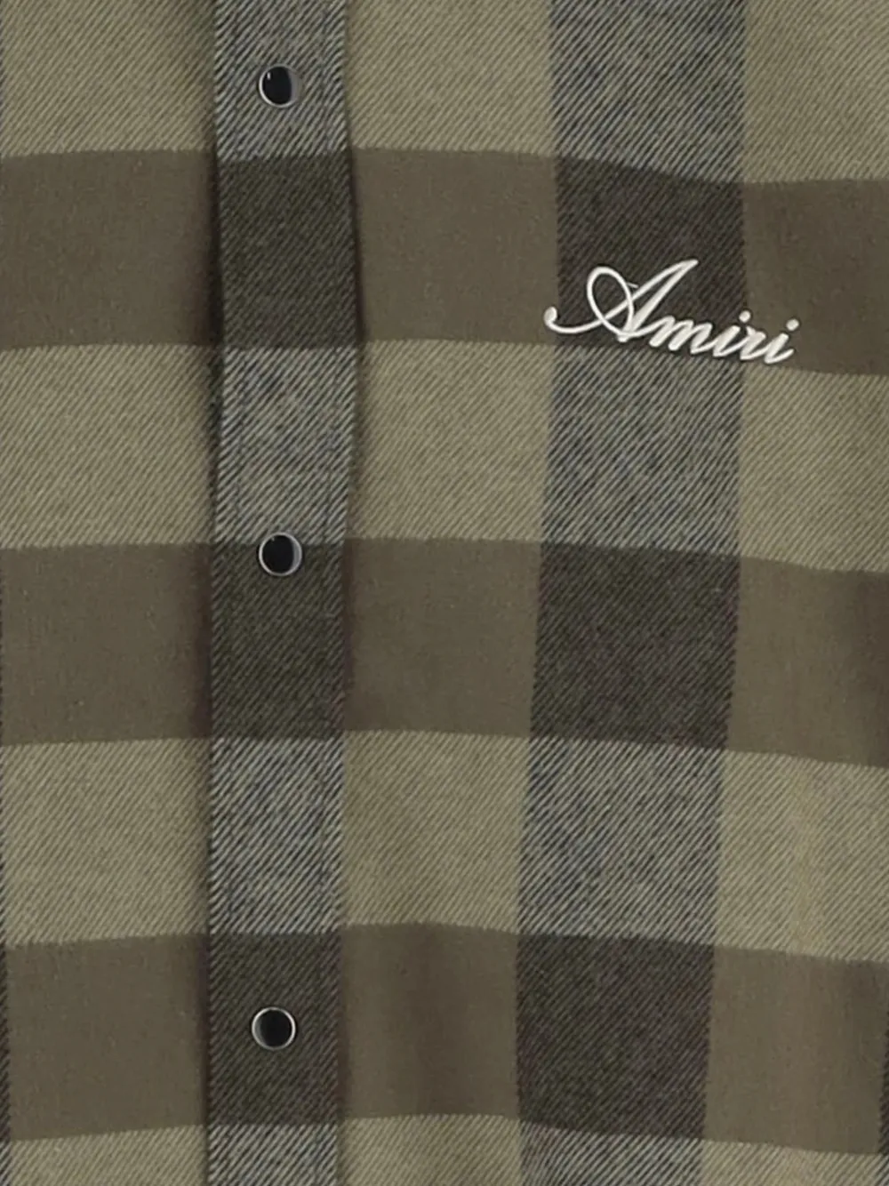 AMIRI check-pattern flannel shirt Groen