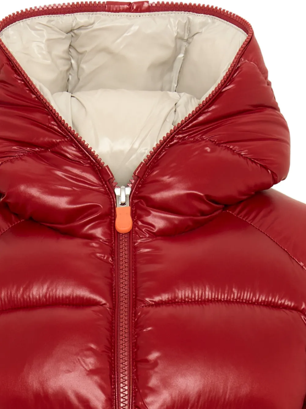 Save The Duck Kids The Artie quilted hooded jacket Rood