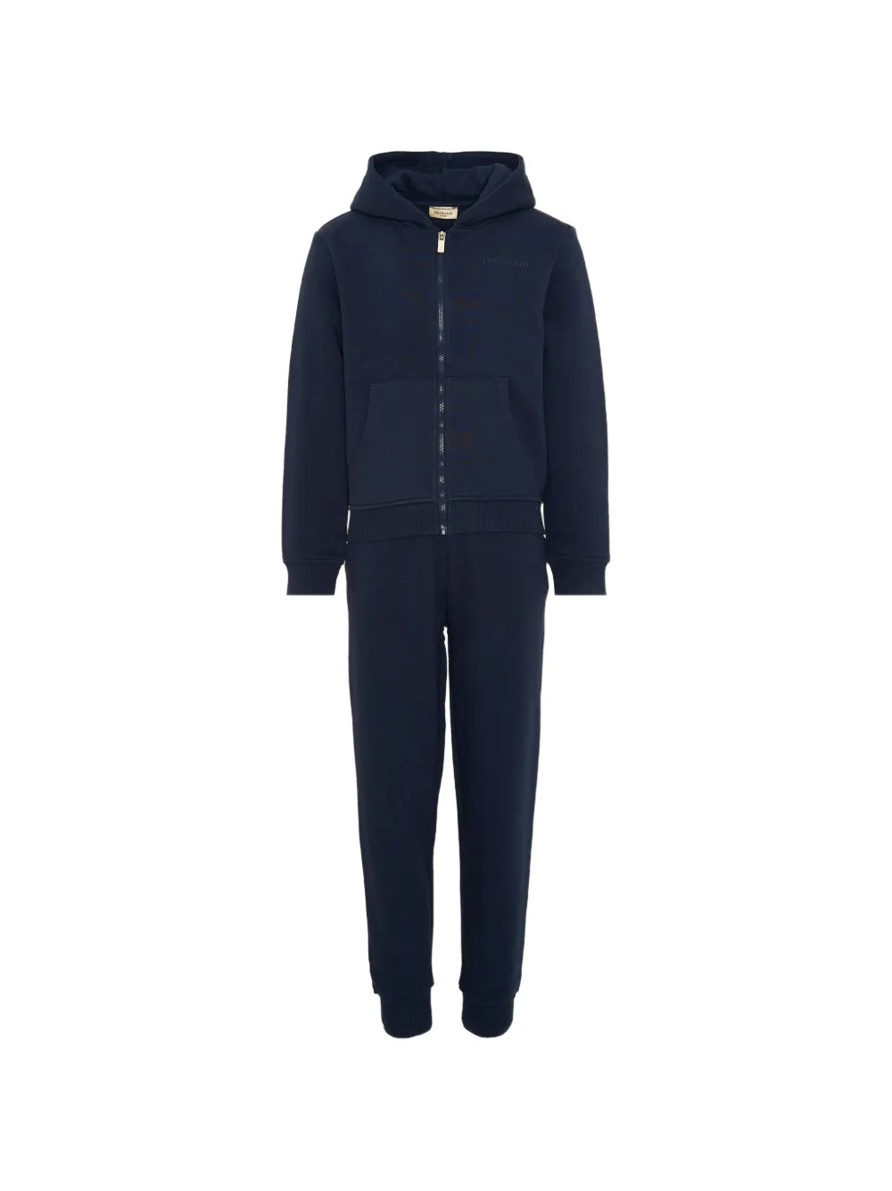 TRUSSARDI JUNIOR logo-embroidered zip-up tracksuit Blauw