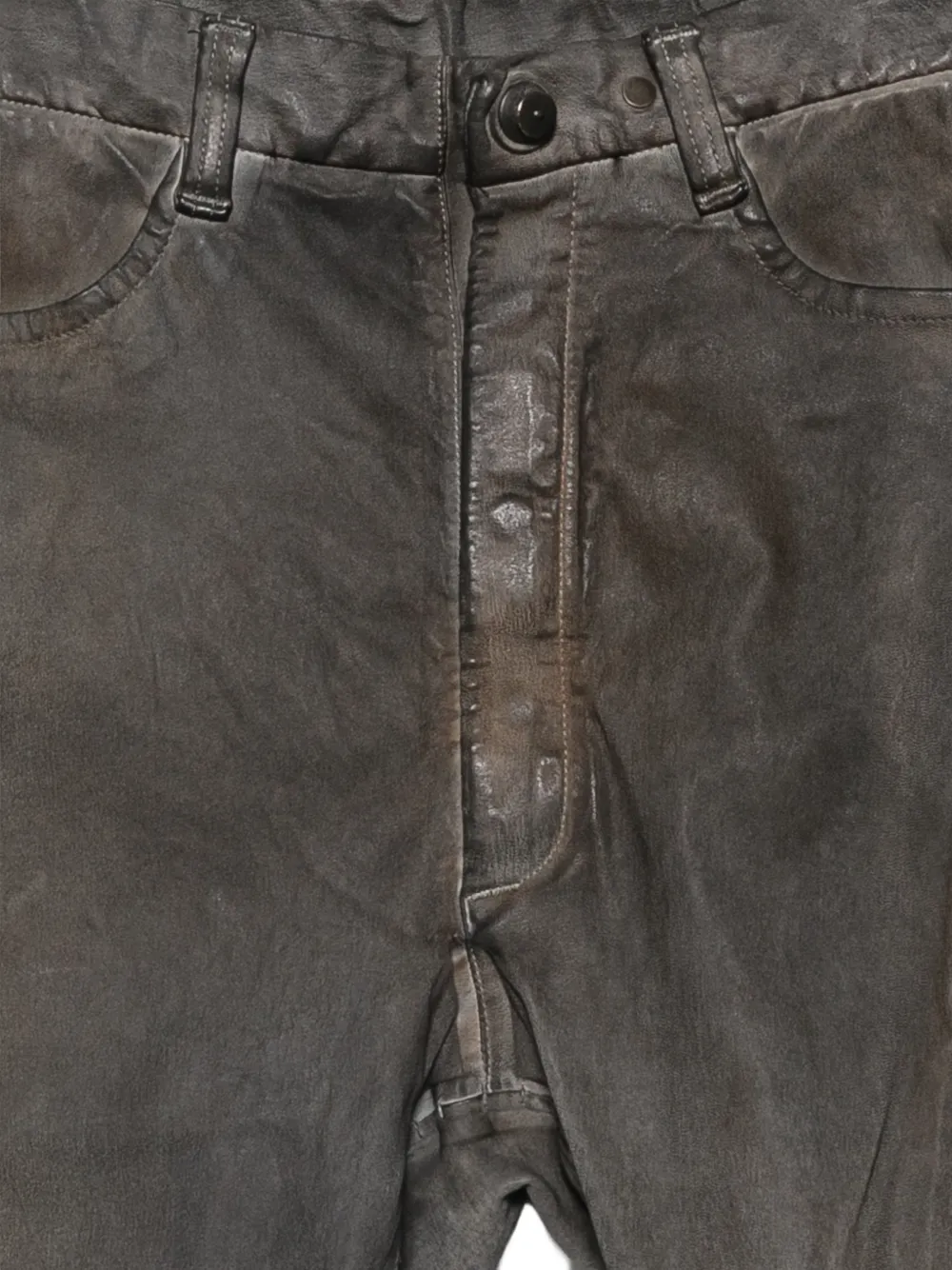 Isaac Sellam Experience washed-effect panelled trousers Grijs