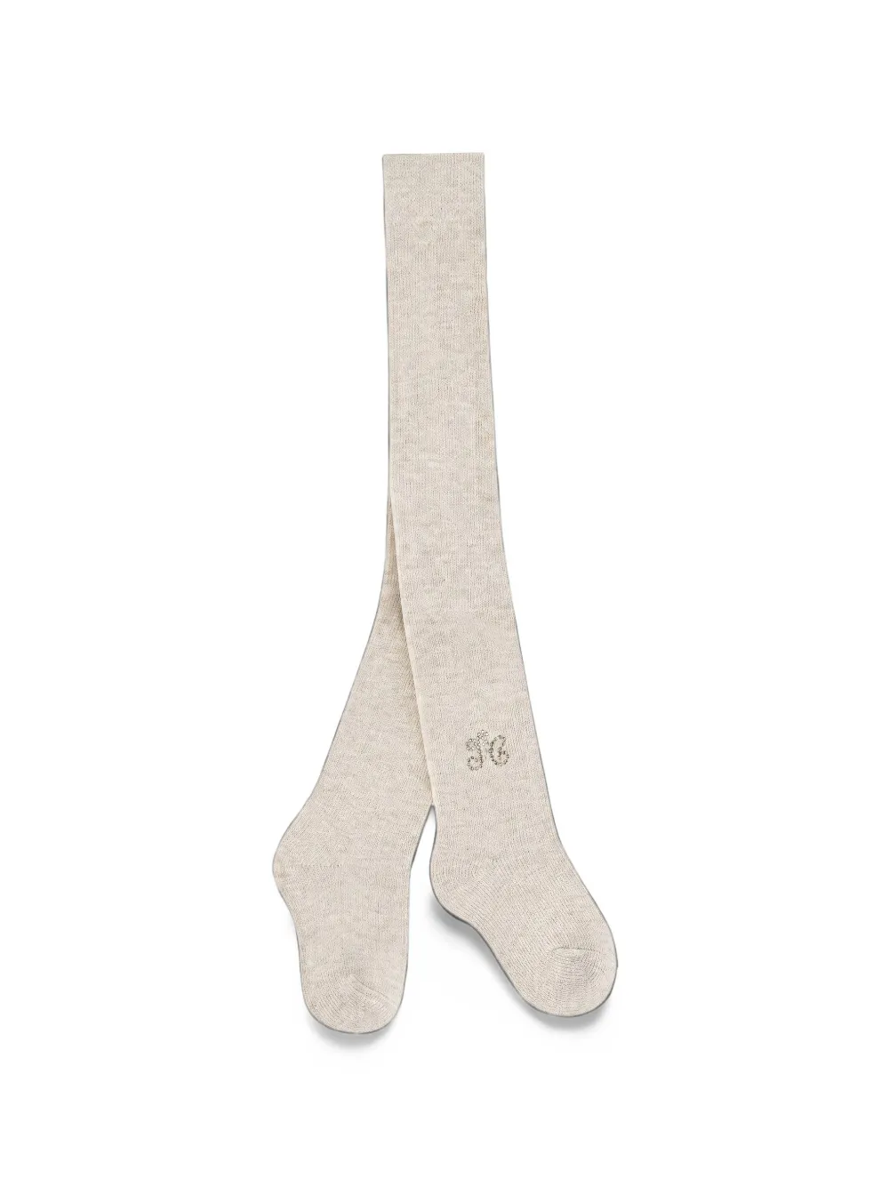 Tartine Et Chocolat logo-embellished knitted tights Beige