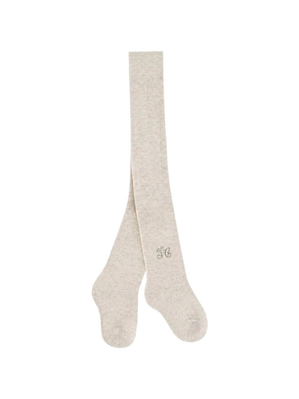 Tartine Et Chocolat logo-embellished knitted tights Beige