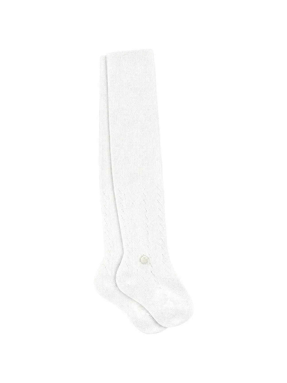 Tartine Et Chocolat pointelle-knit button-detail tights - Bianco