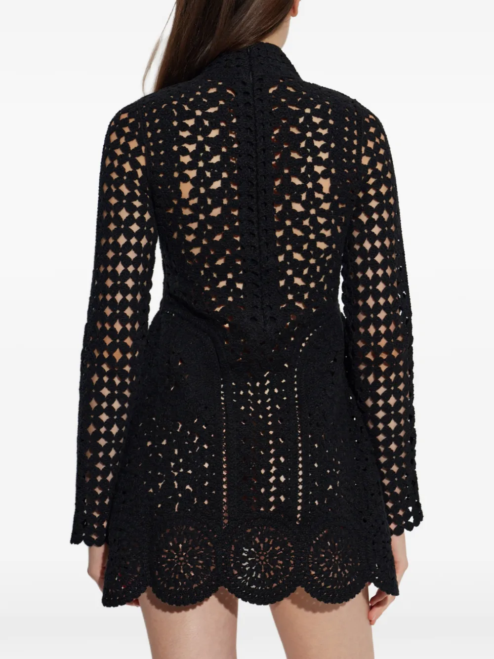 Cult Gaia Jemma crochet dress Zwart
