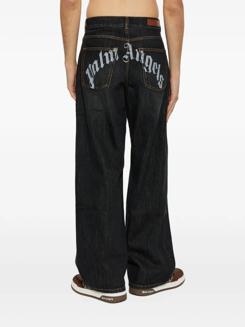 Palm Angels straight-leg jeans Blauw