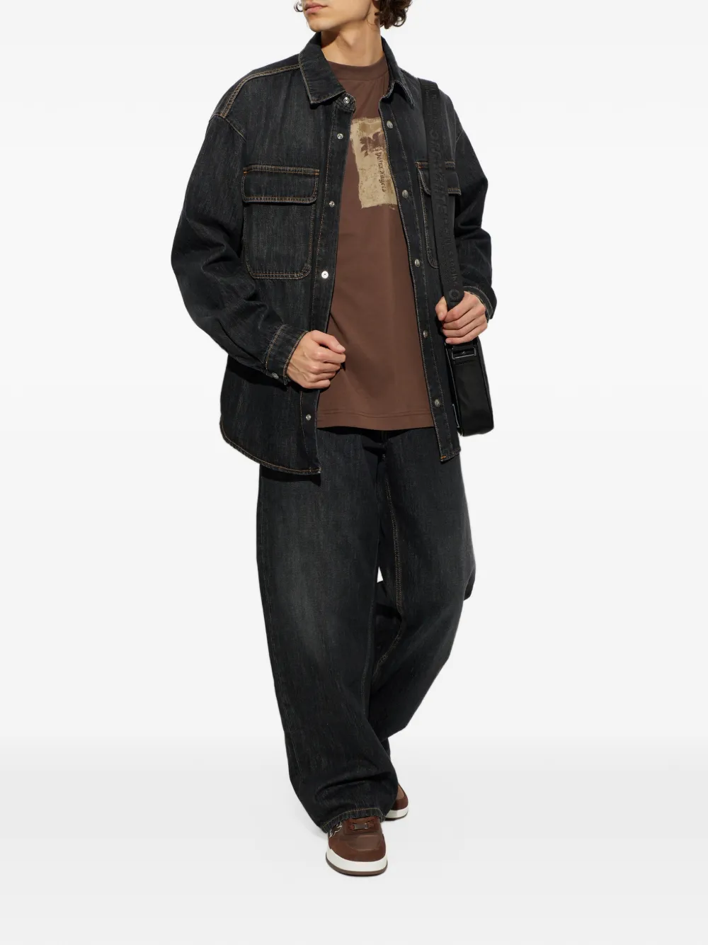 Palm Angels straight-leg jeans Blauw