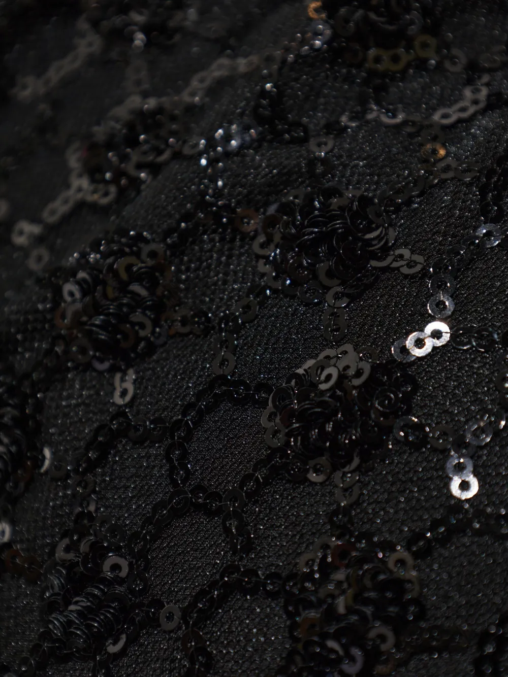 ROTATE BIRGER CHRISTENSEN sequin-embellished peplum top Zwart