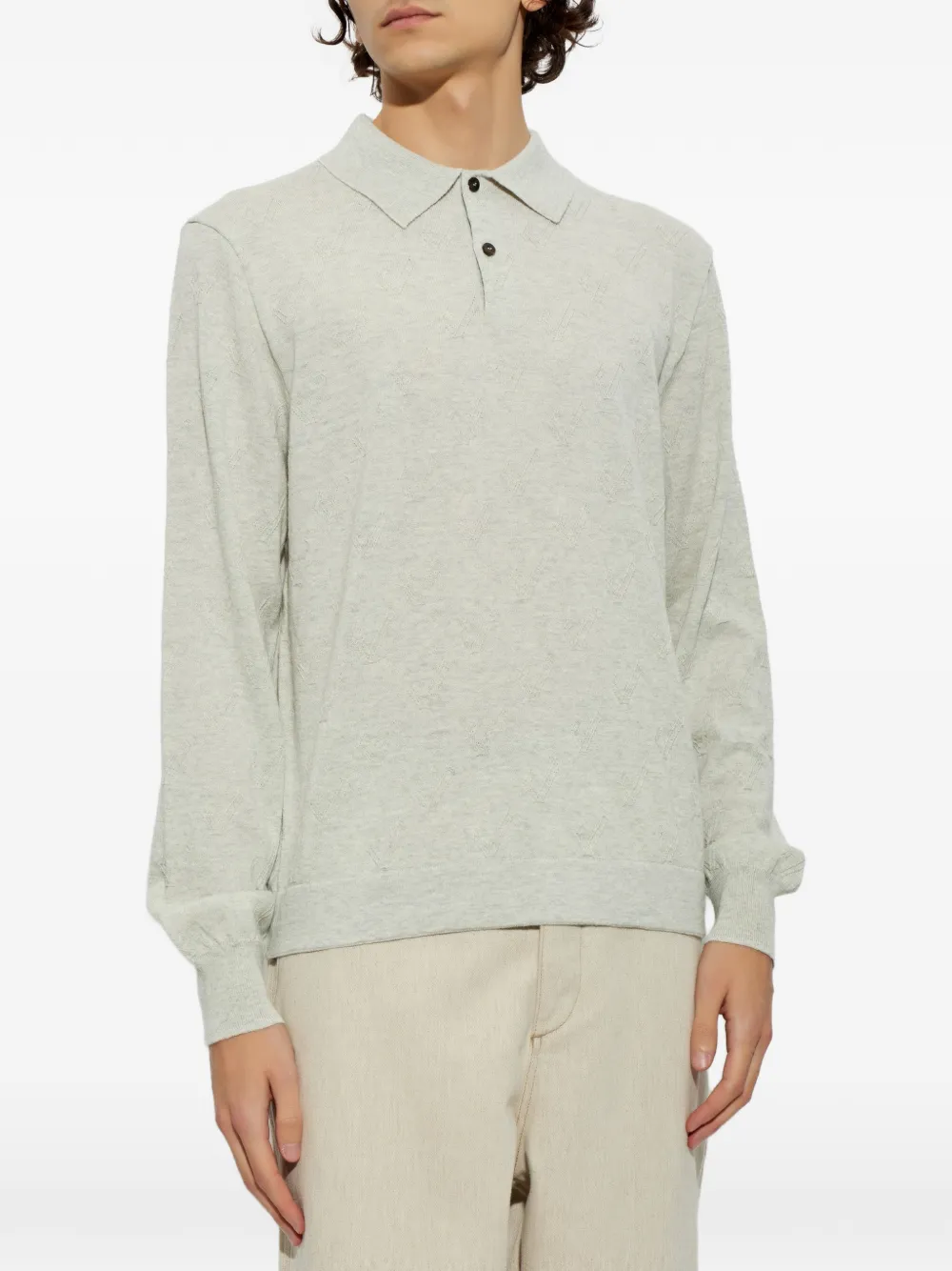 Jacquemus Abbraccio polo-collar sweater Grijs
